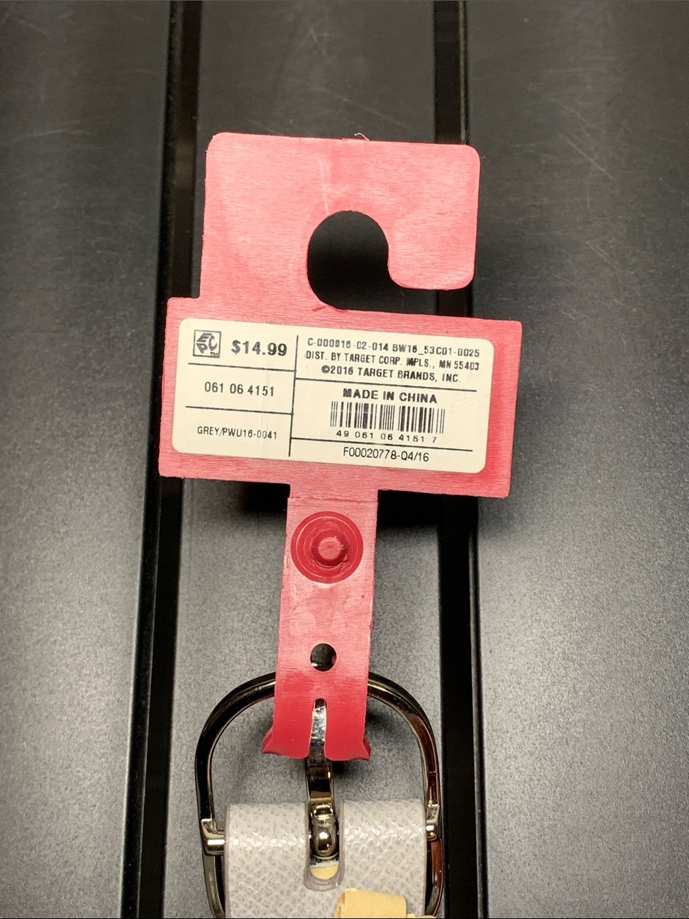 Merona Grey Belt Size L - Picture 5 of 12